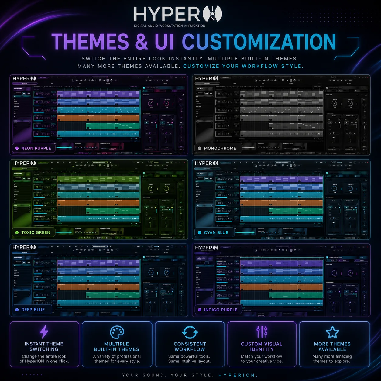 HyperION DAW UI Themes
